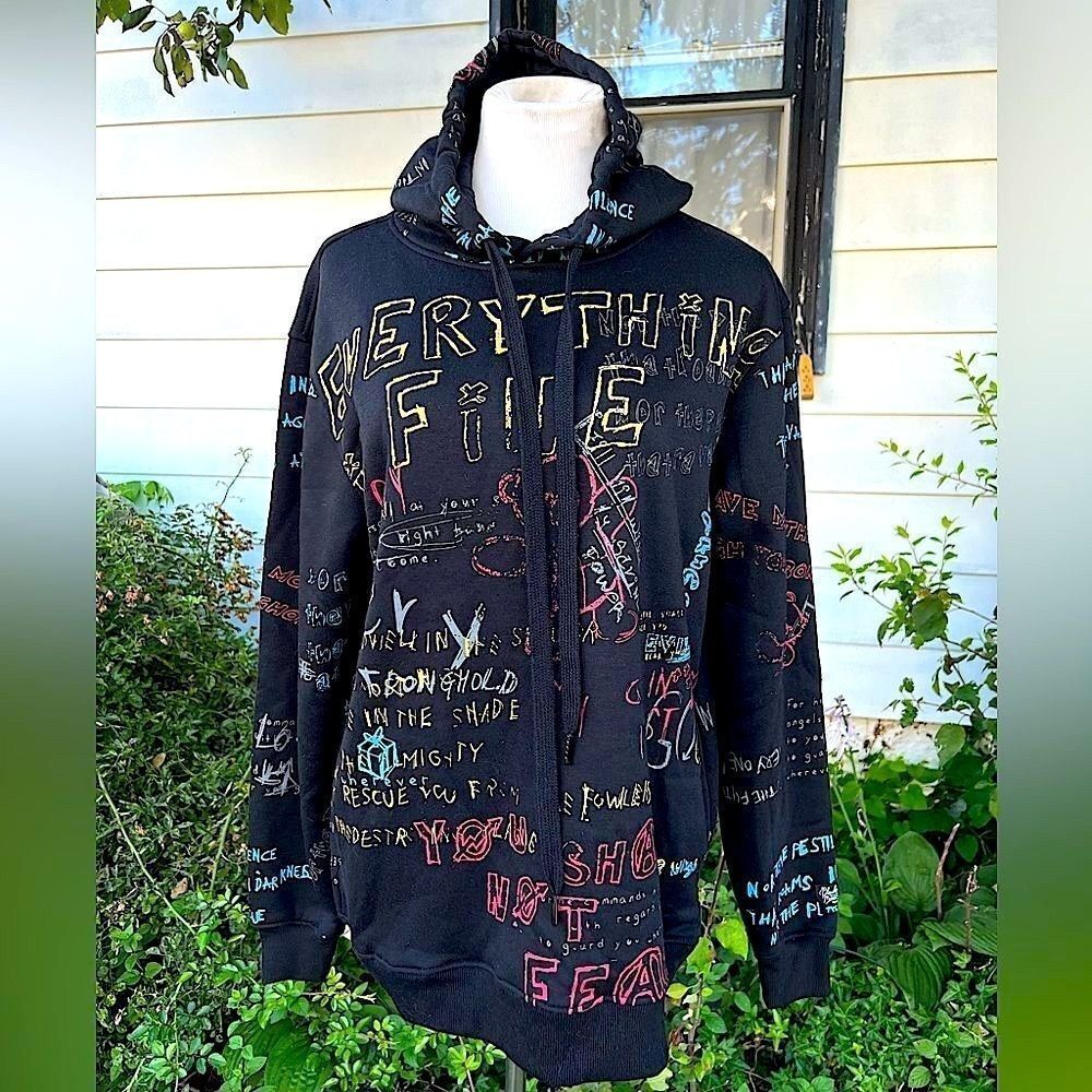 *** Bleeker & Mercer Lettering Hoodie Top (H)